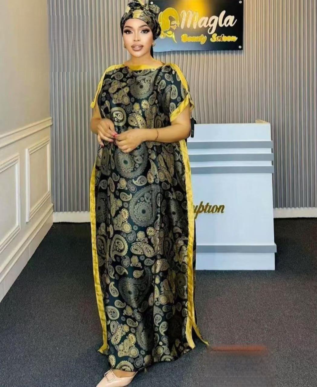 Satin 2 piece abaya