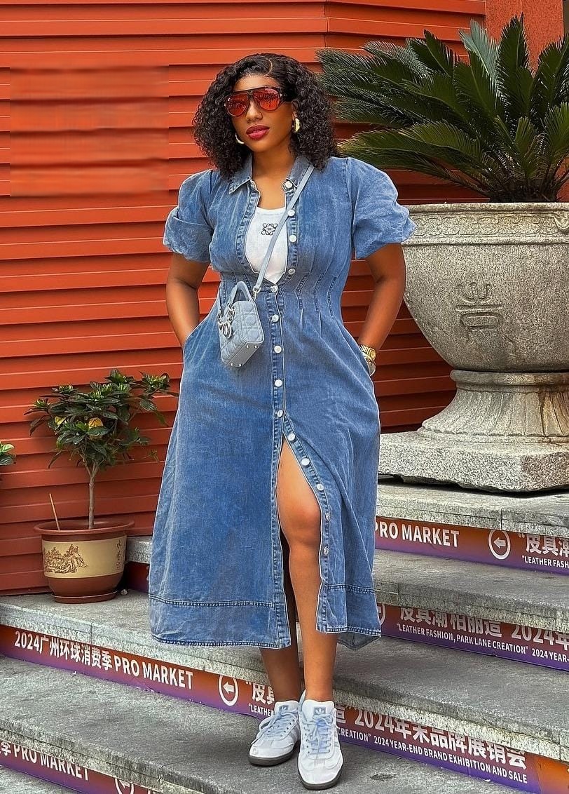 Denim dress shirt